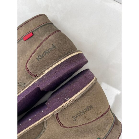 Kickers Mens Vintage Style Casual Ankle Boots Taupe Size 41 - Picture 3 of 11